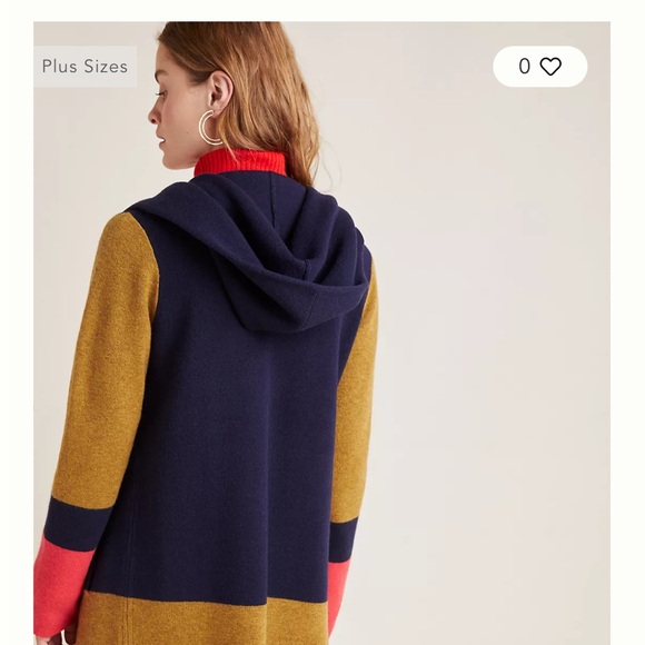 Valerie Colorblocked Wool Sweater Coat - Picture 3 of 4